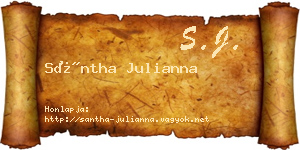 Sántha Julianna névjegykártya